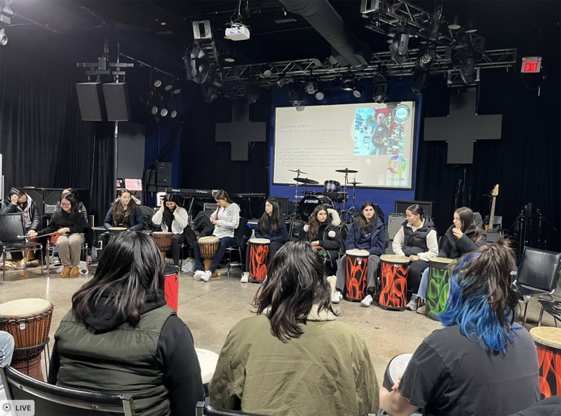 Photo of Loretto College students attending the Music Care Conference