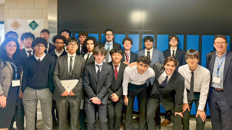 Group photo of Brebeuf College students at the event
