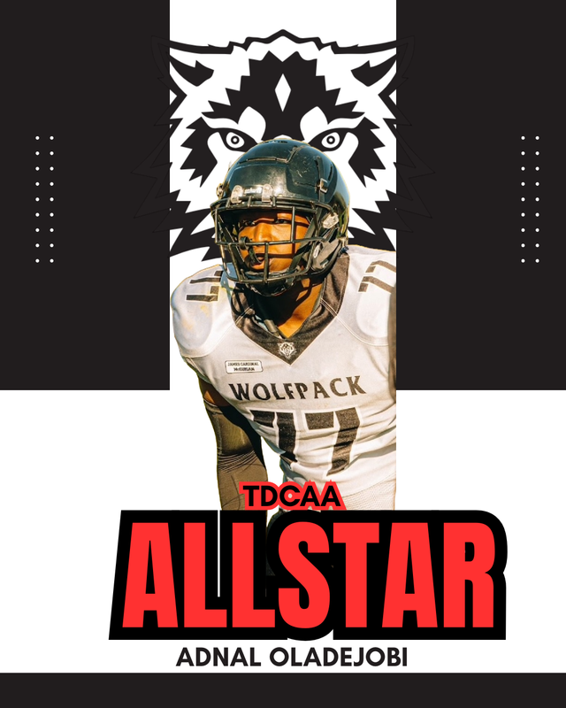 Graphic of JCM student athlete in play with the text All Star