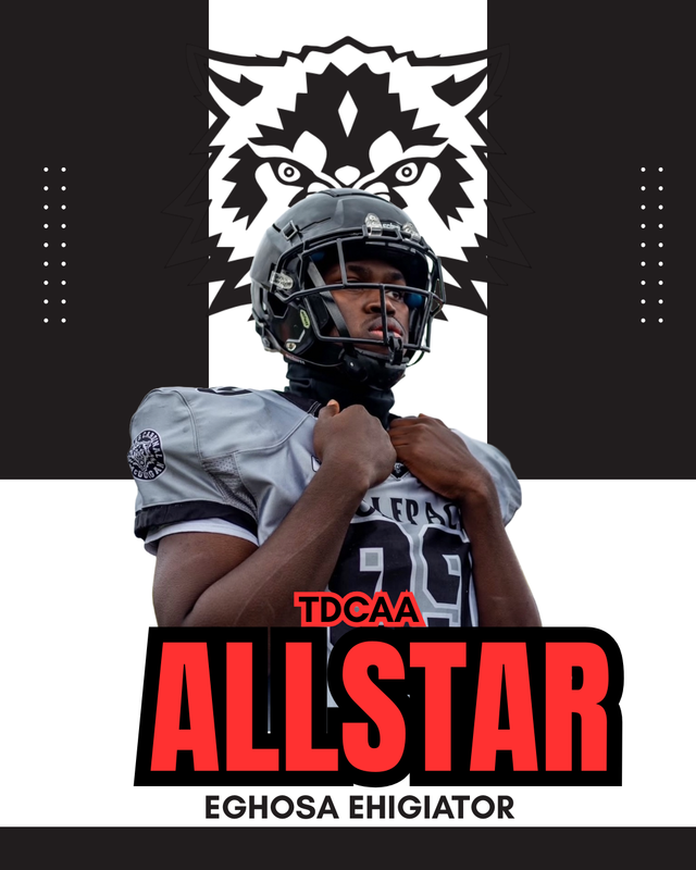 Graphic of JCM student athlete in play with the text All Star