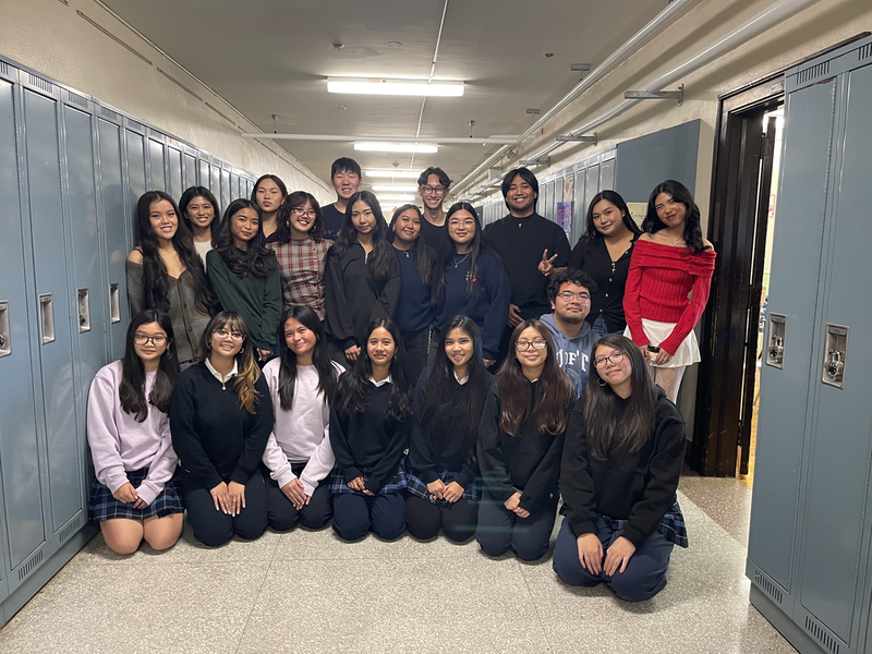 Group photo of Loretto Abbey students and students from the Filipino Students' Association of Toronto