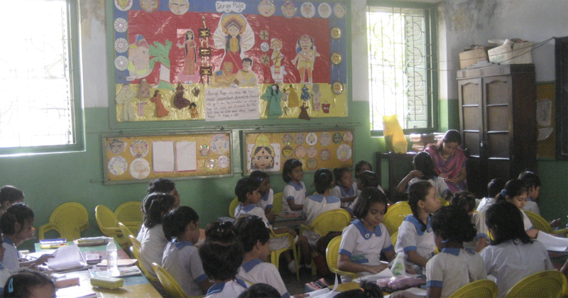 Photo of students in the schools helped by Loretto Abbey students