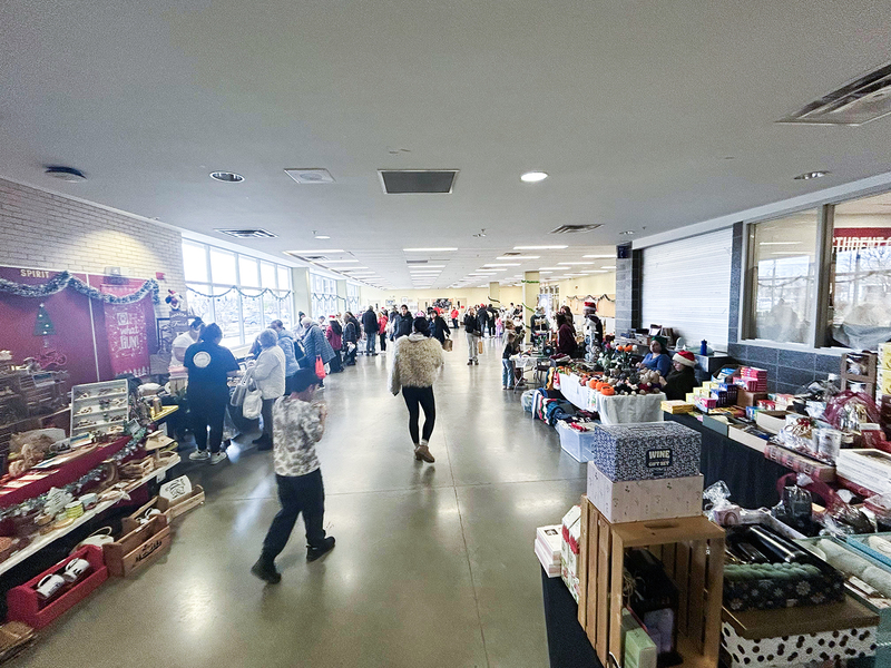 Photo of students attending the Christmas Market