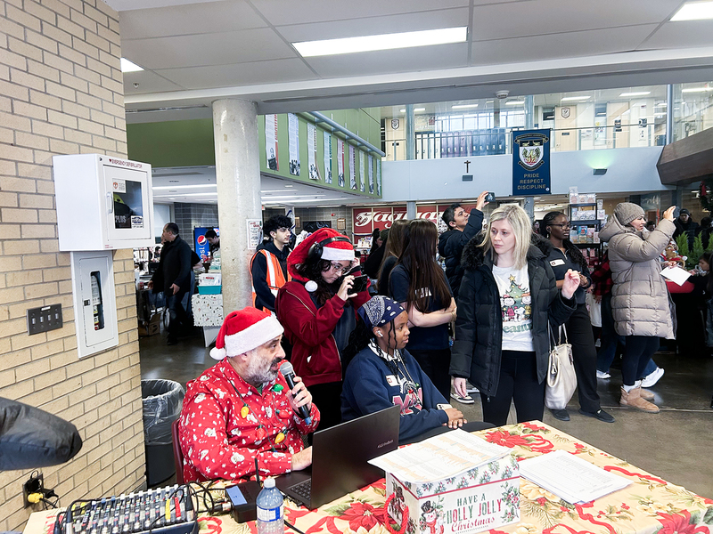 Photo of staff at the Christmas Market