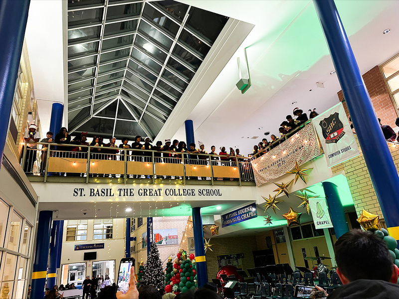 Photo of the market in the school building