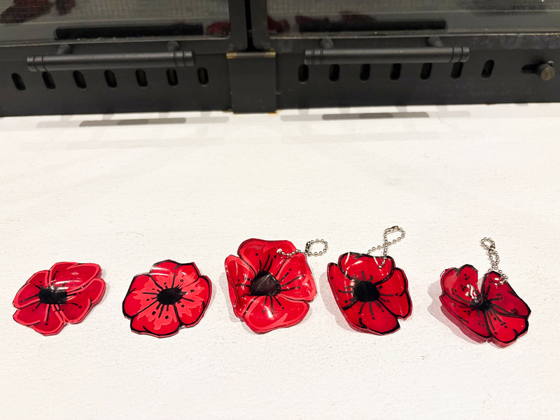 Photo of the poppies made by MPJ students