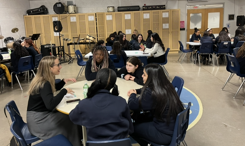 Photo of Loretto students listening to career professionals