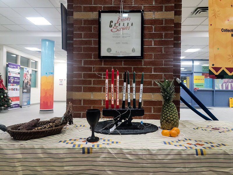 Photo of traditional Kwanzaa display