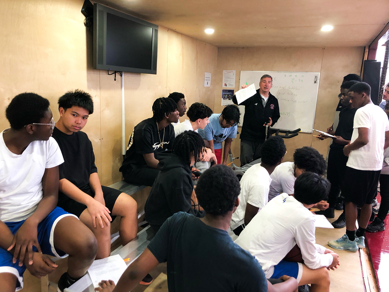 Photo of Father Henry Carr students at BallMatics