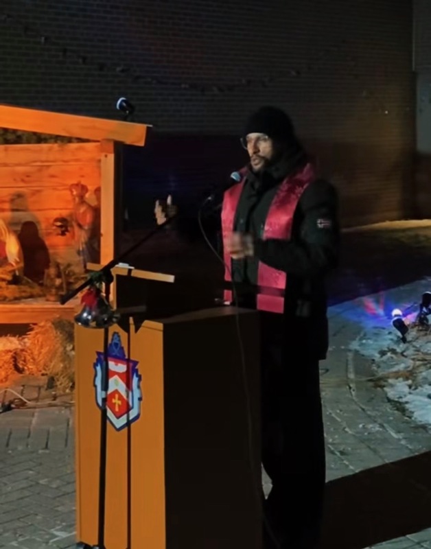 Photo of staff member giving a speech