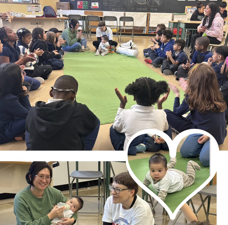 Grade 2/3 students observe Baby Chester’s growth 