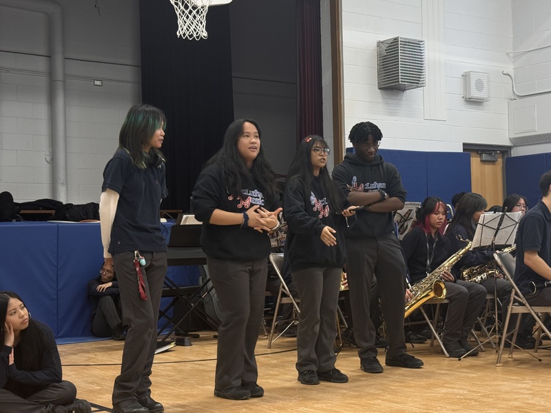 Marshall McLuhan Choir and Jazz Band Connect with Local Elementary Schools