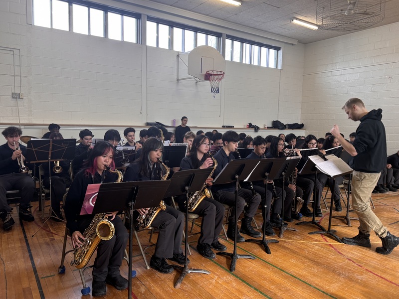 Marshall McLuhan Choir and Jazz Band Connect with Local Elementary Schools