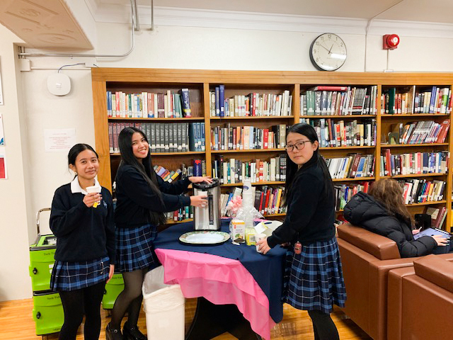 Photo of Loretto Abbey students preparing hot beverages