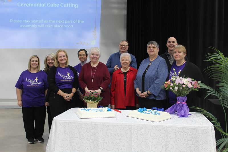 Group photo of attendees at the event including Loretto sisters, AFL staff and TCDSB staff