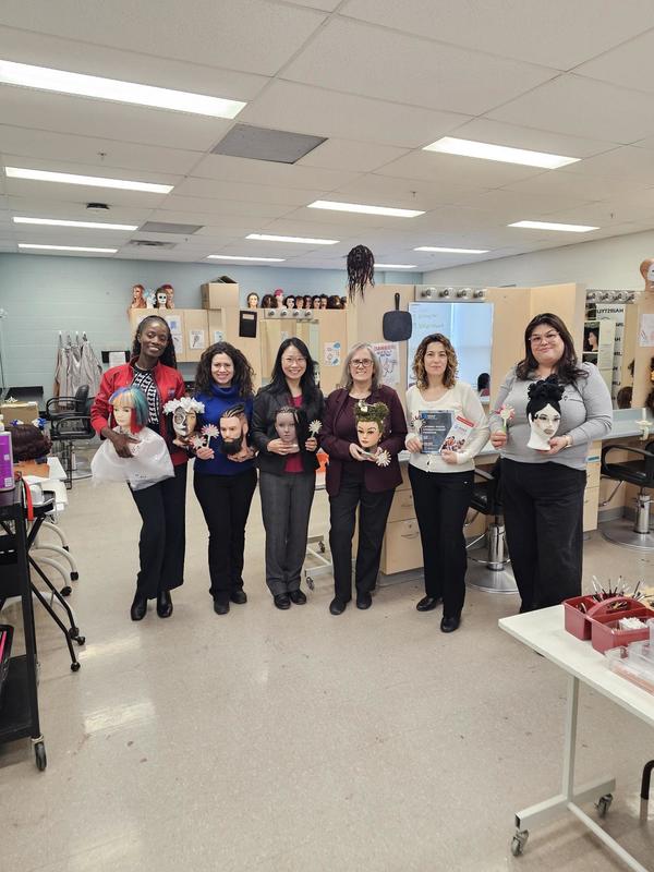 Monsignor Percy Johnson students gain hands-on skilled trades experience in Hairstyling and Aesthetics using new industry-standard tools.
