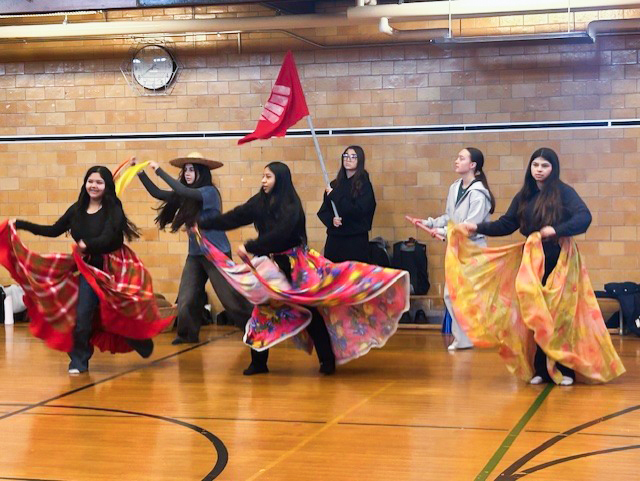 Photo of students dancing at the workshop