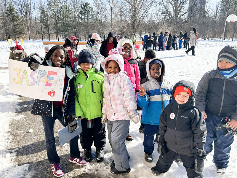 Group photo of Holy Child students at the Carnaval