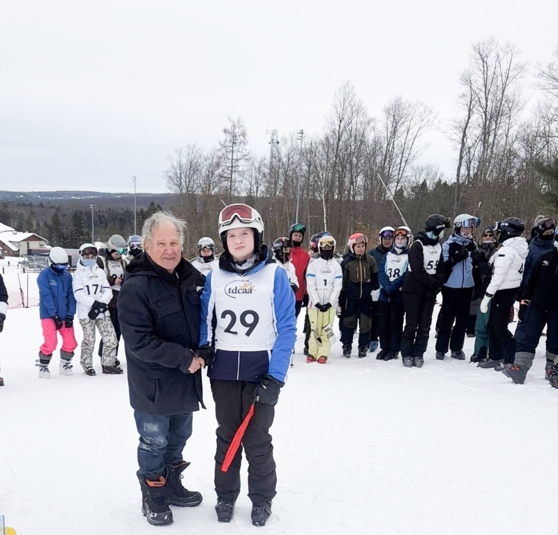 Photo of Loretto Abbey ski team students at the championships