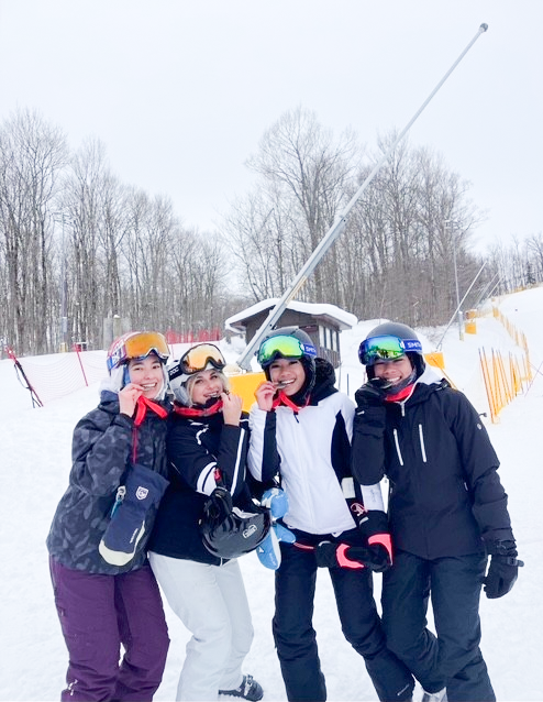 Photo of Loretto Abbey ski team students at the championships