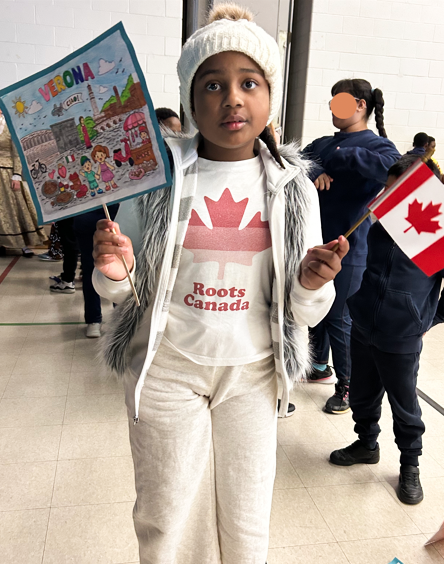 Photos of St. Angela student dressed for Italian and French Carnival celebrations