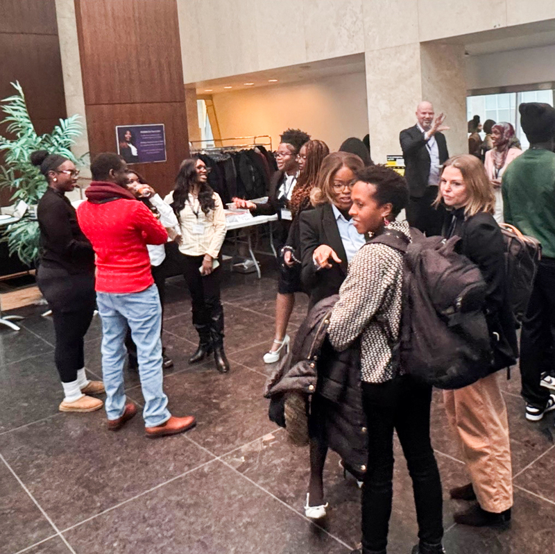 Photo of students at the event