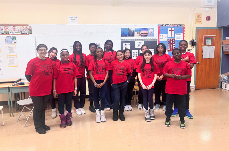 Photo of Blessed Trinity students with their CYW