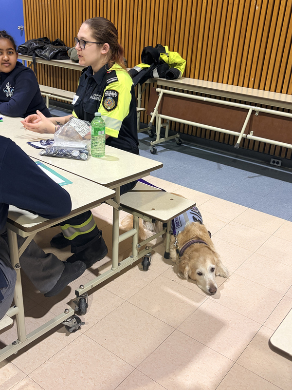 Photo of SJOA students conversing with coaches during the event