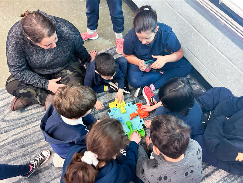 Photo of students doing activities together in the One Love Club