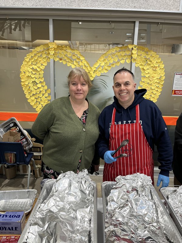 Photo of one of the LCS Kings with Principal Wilson