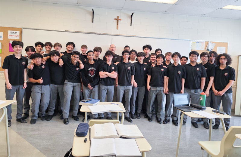 Group photo of Brebeuf students