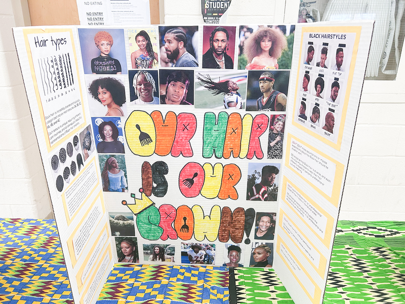 Photo of the project presentation boards made by Chaminade BSA students