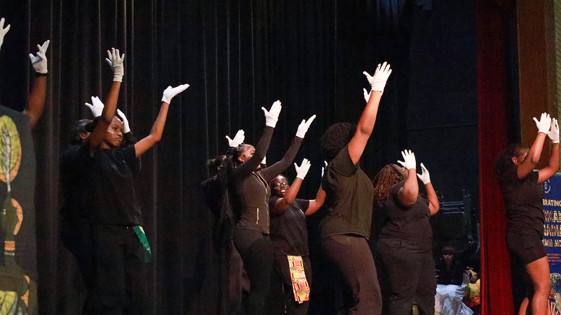 Photo of students performing at the Cultural Exposé