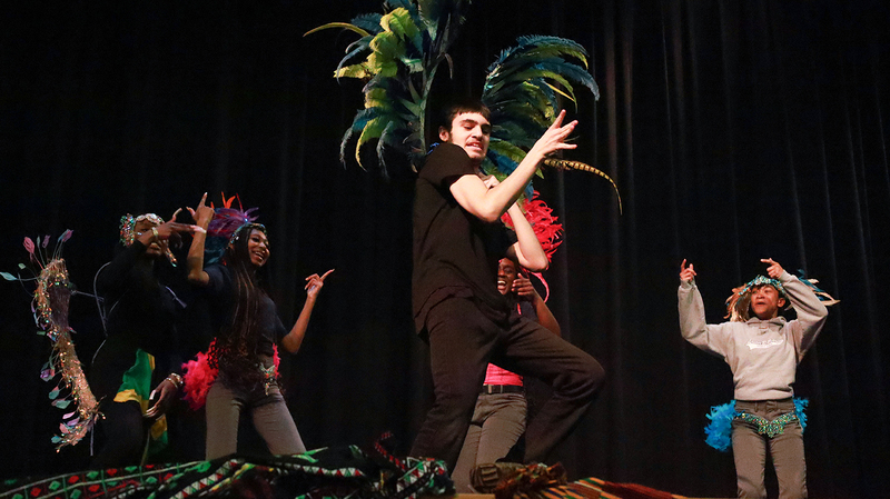 Photo of students performing at the Cultural Exposé