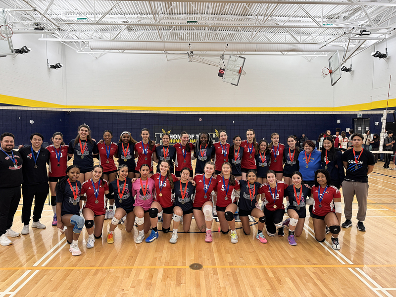 Group photo of the St. John Paul II team with their medals