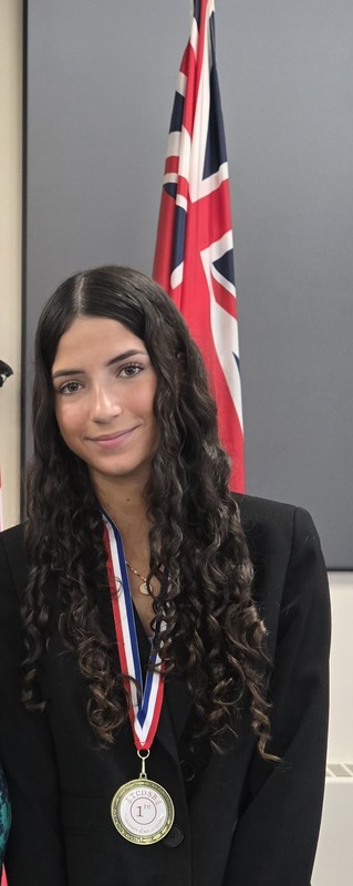 Photo of students with their medals