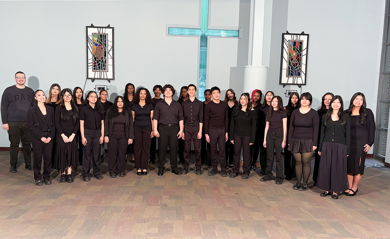 Photo of Senator O' Connor students with their teacher