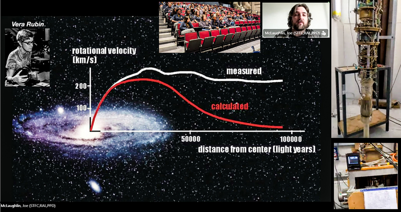 Screenshot of the virtual tour with the research team speaking to the students along with a presentation on screen