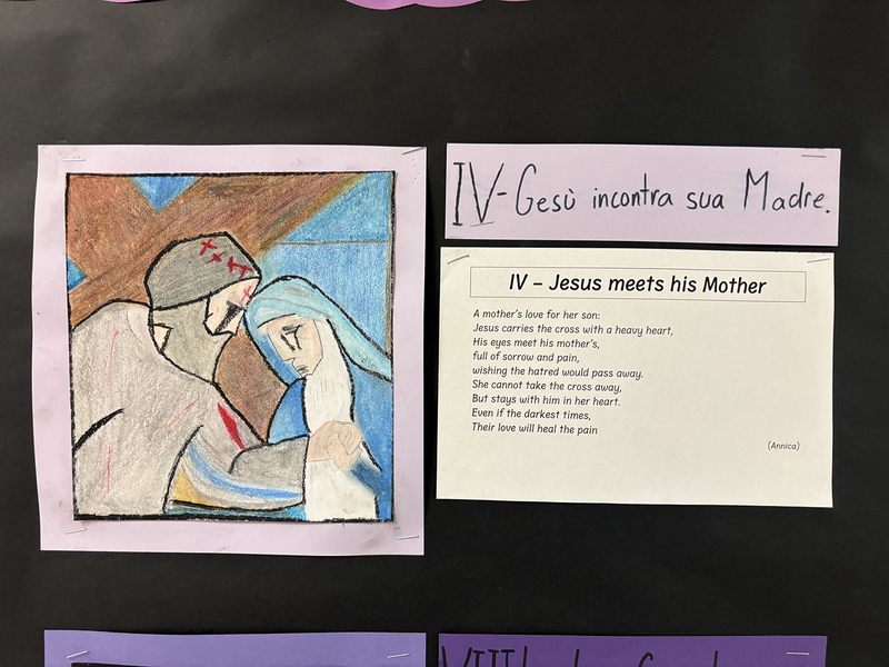 Photo of the artwork created by St. Brigid students