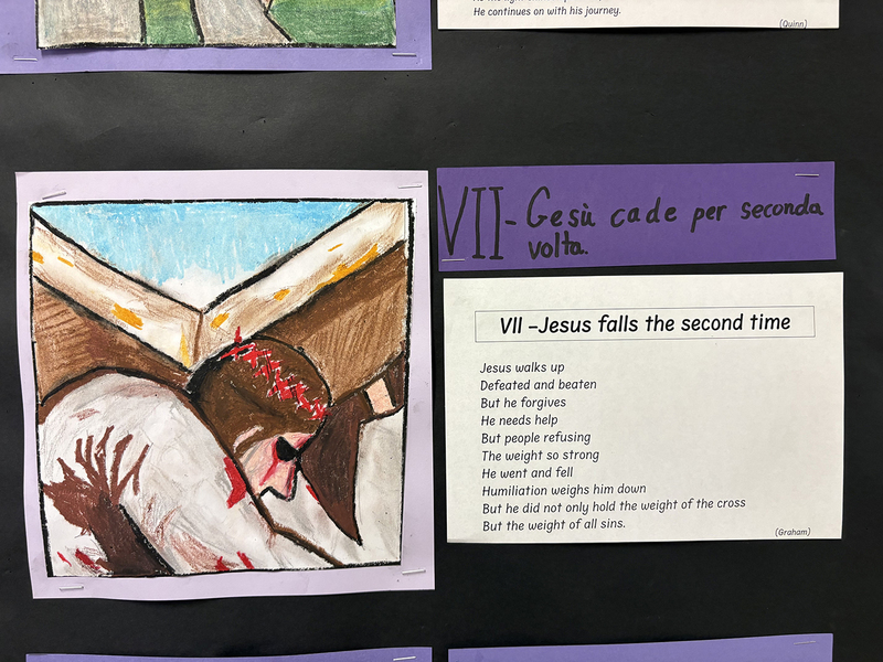 Photo of the artwork created by St. Brigid students