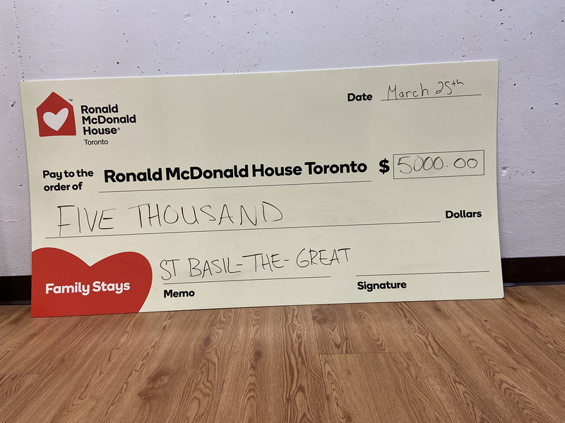 Photo of the grant cheque