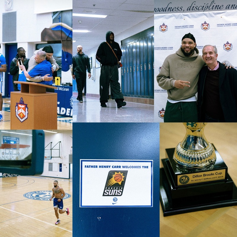 Pheonix Suns NBA Team Visit Fr. Henry Carr