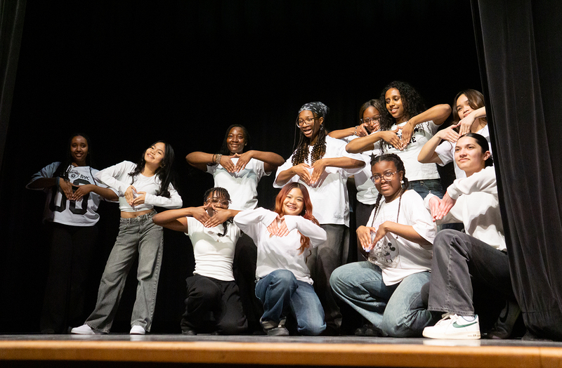 Photo of MPJ students performing together on stage