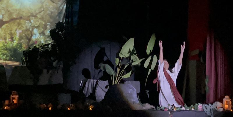 Photo of St. Angela students performing the Passion Play