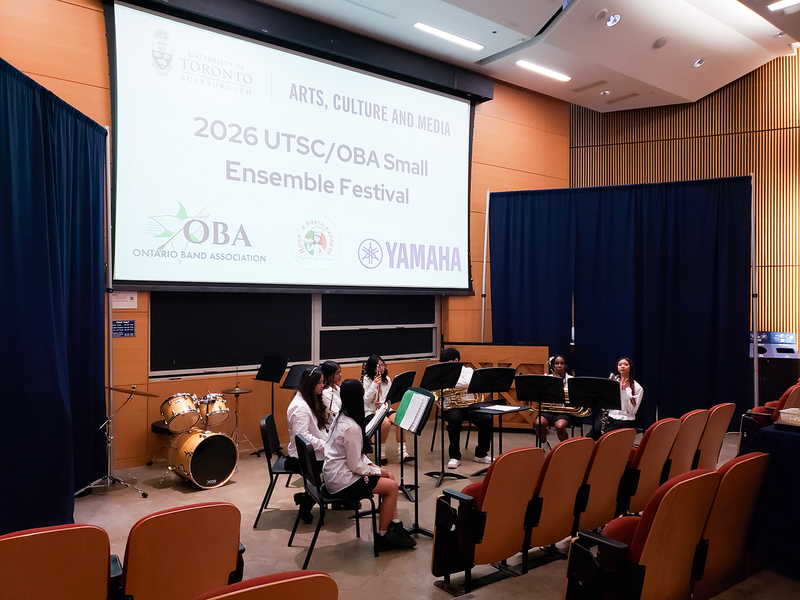 Photo of the Sacred Heart band students performing at the festival