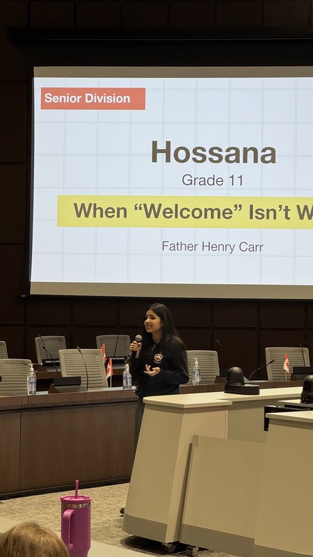 Fr. Henry Carr Student Earns Second Place at Mic Drop Contest