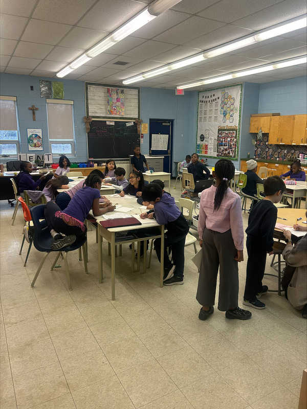 Photo of students wearing purple for Dress Purple Day