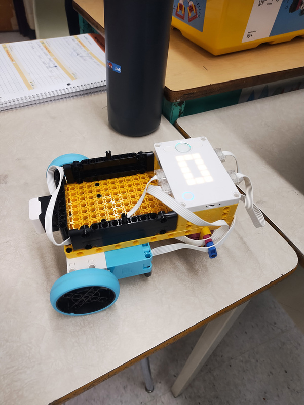 Photo of robotic creation made by Mother Cabrini students