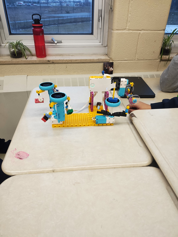 Photo of robotic creation made by Mother Cabrini students