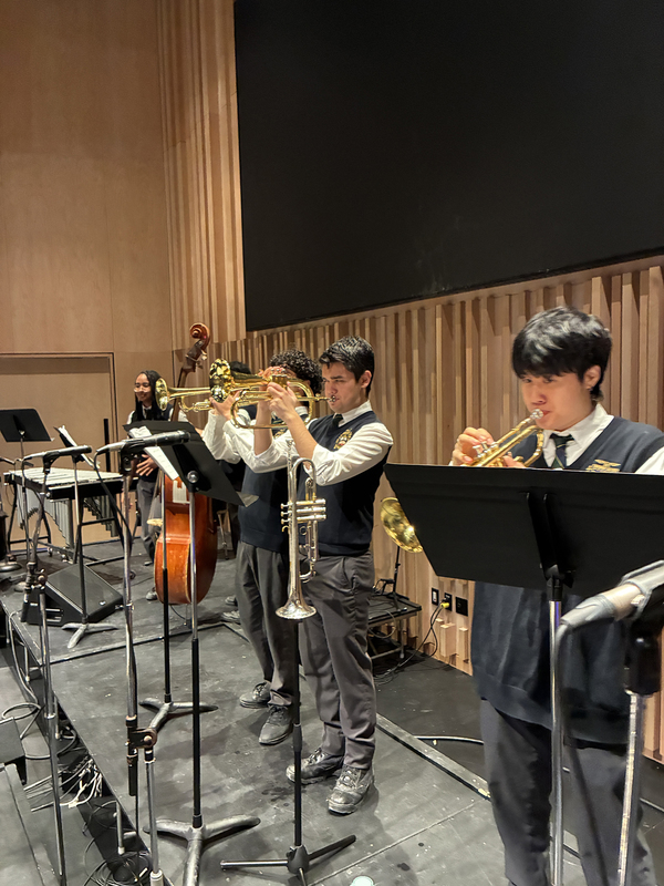 Photo of Bishop Allen Academy band performing